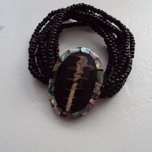 New Abalone shell seed bead bracelet 106